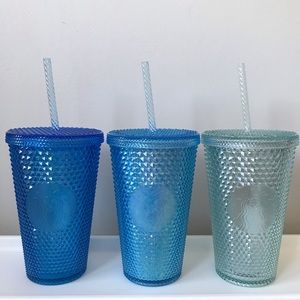 Starbucks Japan Exclusive Sapphire & Icy & Prism Studded Cup Tumbler Set